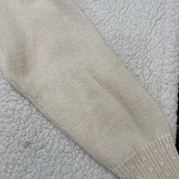 Vintage Gitano Womens M Knit Cardigan Sweater Cream Button Front Grandma - Picture 7 of 10